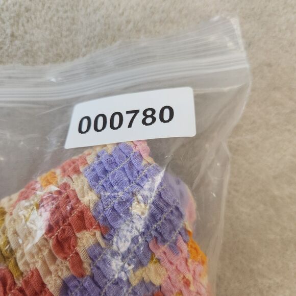 Free People Ariana Top Small Floral Smocked Square Neck Cottagecore Blouse - Picture 12 of 12